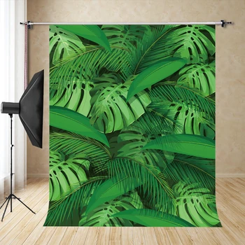 

Spring background Green Tropical rainforest plant leaves safari backdrops for photography Photo Booth Props LW-1144