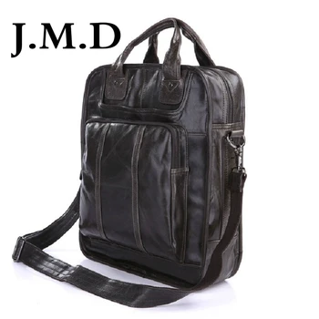 

J.M.D New Arrival Vintage Cow Leather Style Men's Leather Hik ing Travel Bag Backpacks Casual Shoulder Bag Big Size 7168