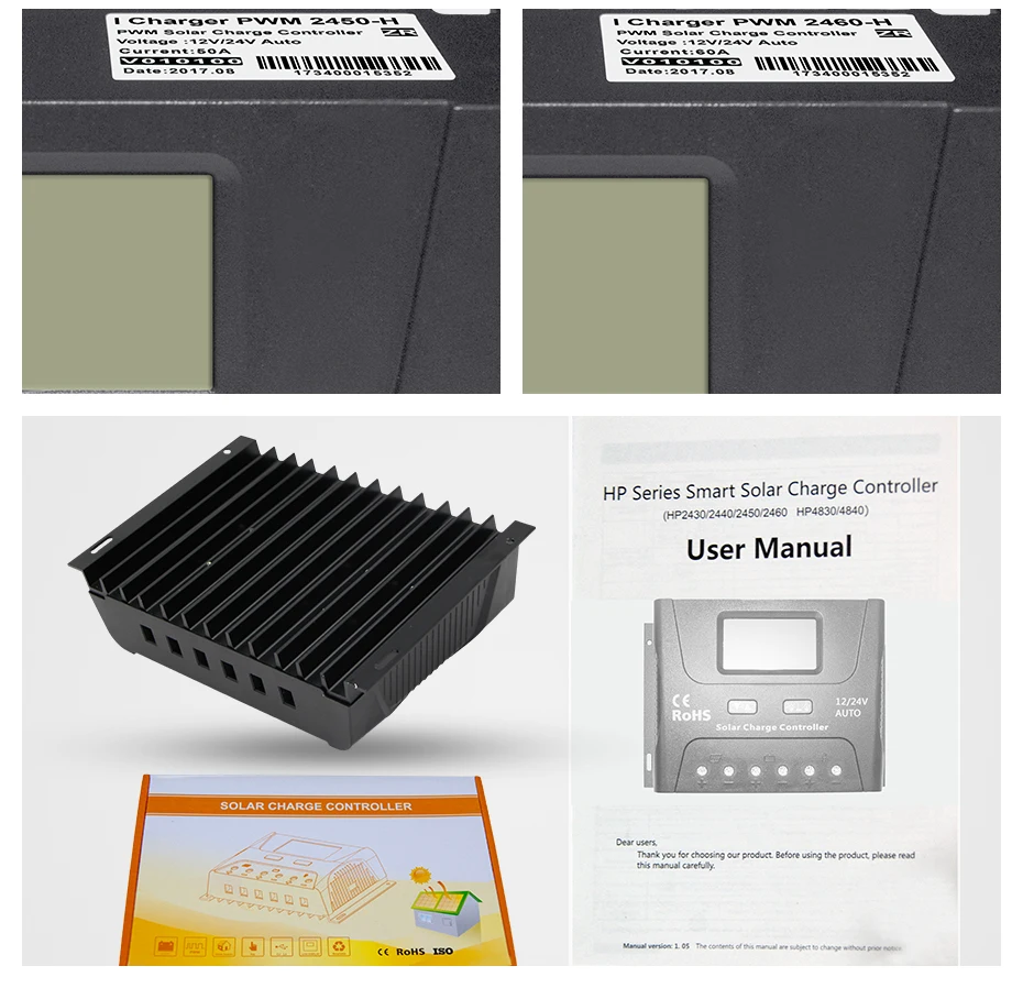 EASUN POWER Solar Controller Charge PWM 50A 60A LCD Voltage Regulator 12v 24v Solar Regulator Solar System Charger Controller_15
