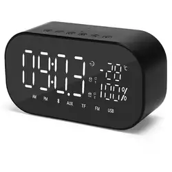 Светодиодный Будильник Радио для спальни, цифровые часы могут использоваться в качестве беспроводных bluetooth-динамиков, заряжаемых через USB