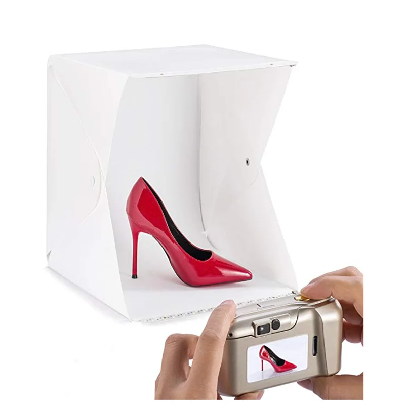 

2019 24cm / 9" mini Folding Lightbox Photography Studio Softbox LED Light Soft Box Camera Photo Background Box Lighting Tent Kit