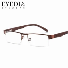 Gafas graduadas de tipo ejecutivo para hombre, gafas clásicas de lectura, gafas de lectura clásicas de aleación negra y marrón, gafas de lectura 131CJ