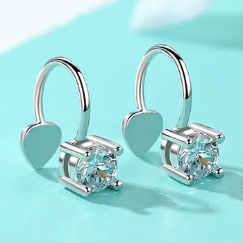 

Clip Earrings No Piercing for Women Silver 925 Earring with Zircons Stone Brincos Femme Fashion Brand Jewelry No Hole Earing