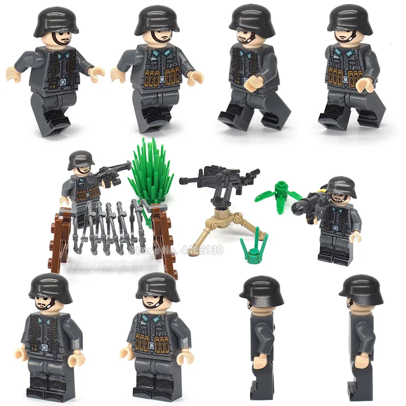 

Figures military army Assemble model Building Blocks Special force soldier Mini Weapons Gift for children toy ww2 MOC Legoinglys