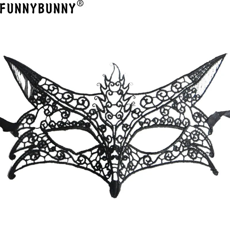 

FUNNYBUNNY Fox Shape Hollow Out Lace Halloween Evening Party Prom Masquerade Lace Mask Masquerade Mask Masquerade Mask