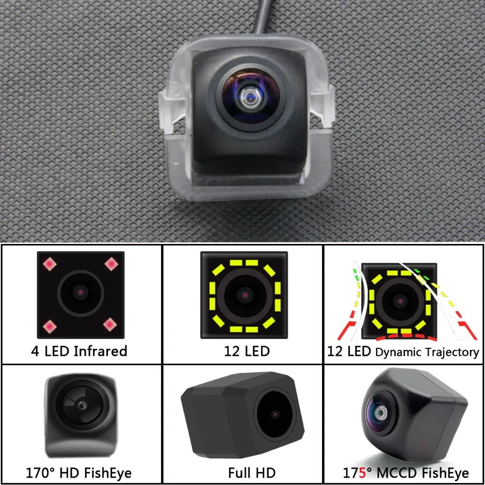 

175 Degree 1080P Fisheye MCCD Starlight Car Reverse Rear View Camera For Toyota Previa 2012 Tarago Corolla Wish Alphard Vios