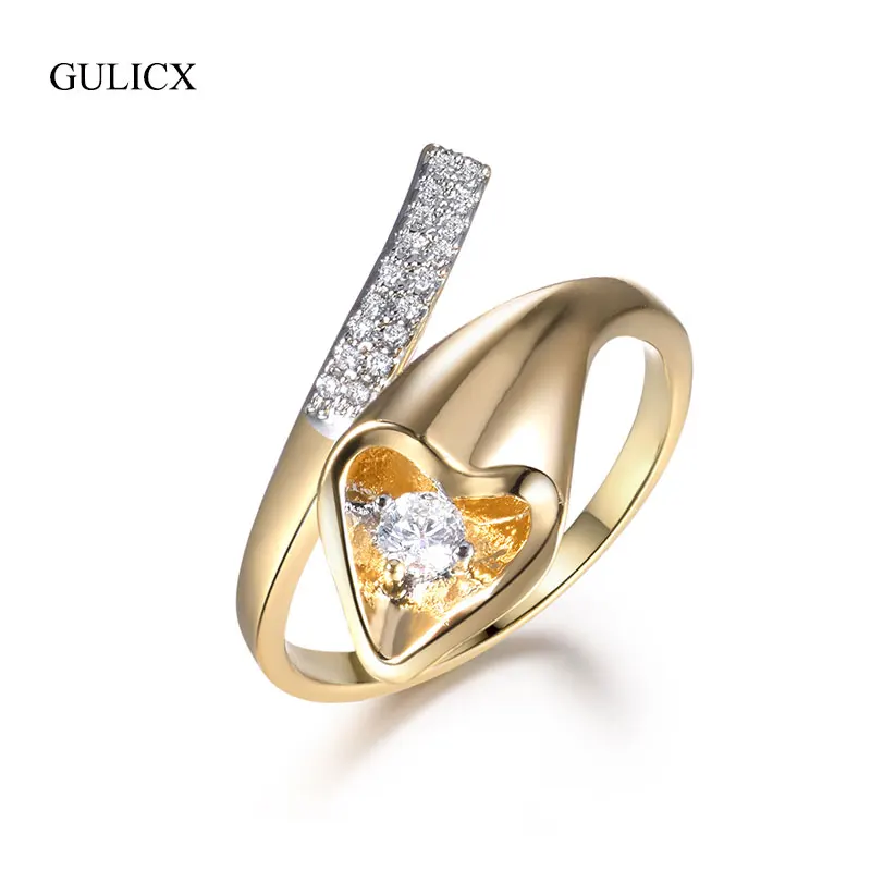 Buy GULICX New Design Gold Color Open Rings For Women Female Engagement Ring