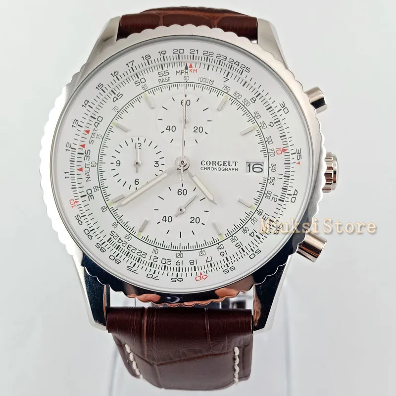 46.5mm modrá černá bílý movement: křemen masculino hodinky luxusní káča muži móda ležérní šaty hodinky zápěstí watche