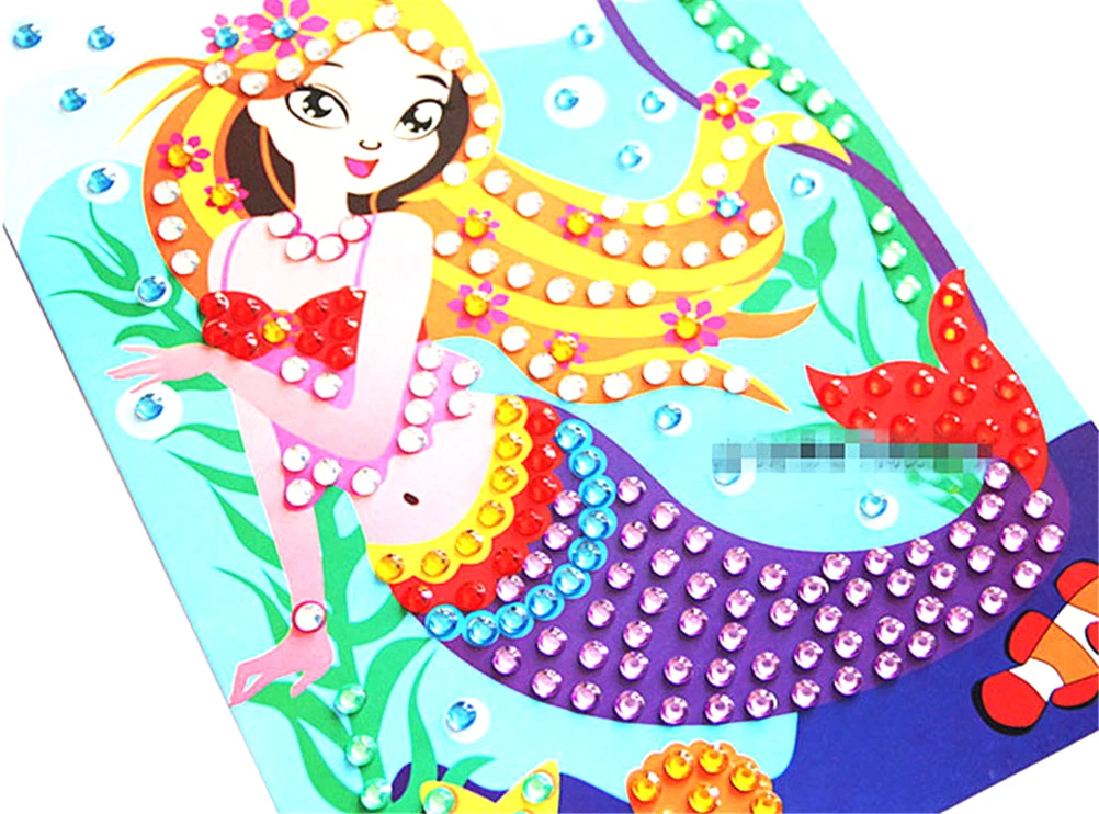

Cartoon 2 in 1 Diamond Coloring Drawing Sticker Handmade DIY Toy Sets Painting Graffiti Education Gift for Children Birthday