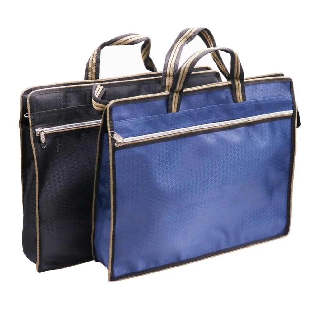 1 pcs 385*310*65mm Document Bag Double Zippered Briefcase Portable