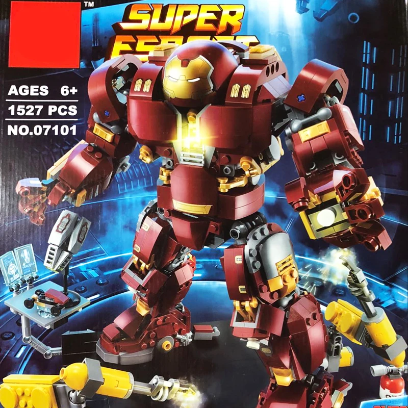 

Marvel hulkbuster Avengers Super Heroes Iron Man Hulk Buster: Lutron Edition Building Kit Block Toys