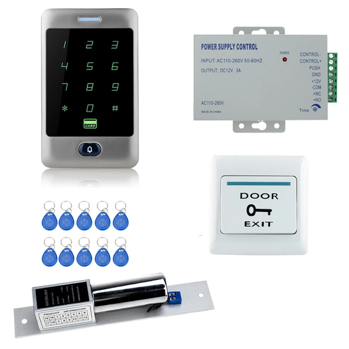 RFID сенсорный водонепроницаемый металлический контроллер доступа с 12VDC NC/без электрического болта/магнитный замок для безопасности двери - Цвет: Set Five