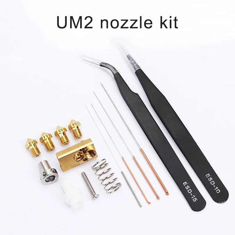 

1 Set Nozzle Cleaning Needle Kit Drill Bit Tweezer Hotend Filament for Ultimaker2 3D Printer EM88