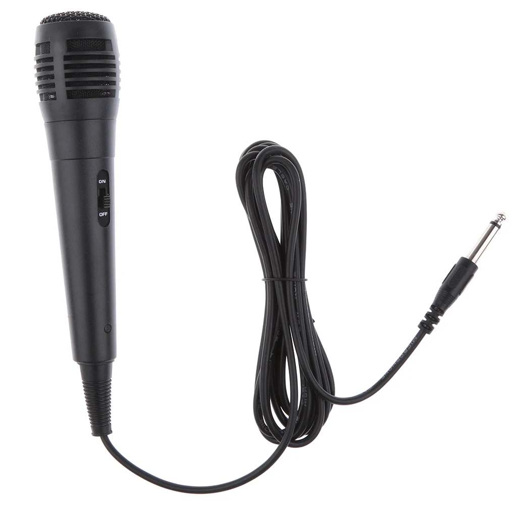 Wired 6.35mm Vocal Dynamic Microphone Instrument Mic for Karaoke Voice Recording