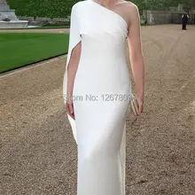 Новое изготовленное на заказ сексуальное Плиссированное вечернее платье на одно плечо облегающее платье в пол платье знаменитостей
