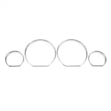 VODOOL 4pcs Front Dashboard Decoration Frame Auto Car Front Styling Cover Trim Circle Styling Accessories for BMW E46