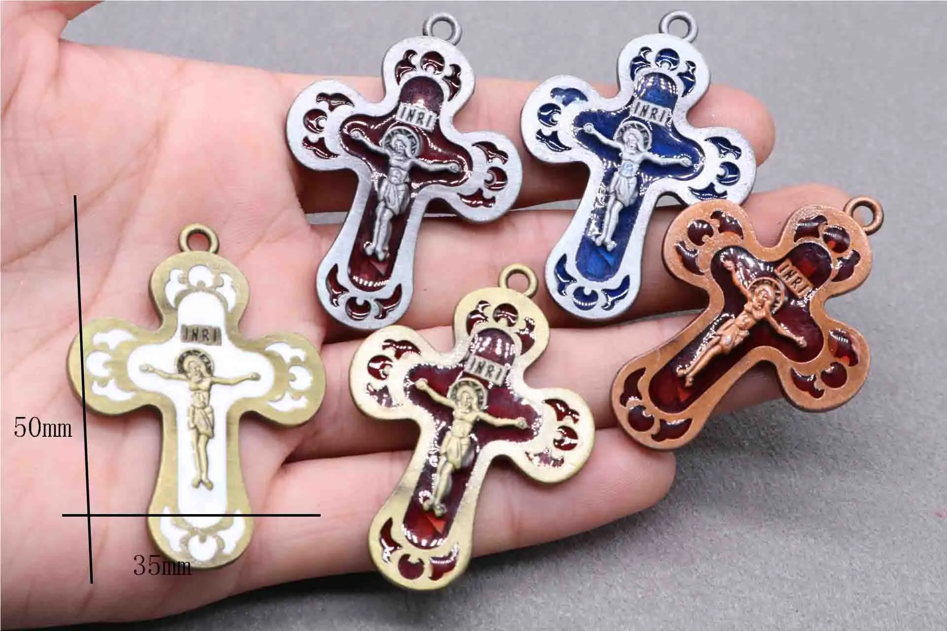 120 peçasclássico católico plástico cruz rosário colar
