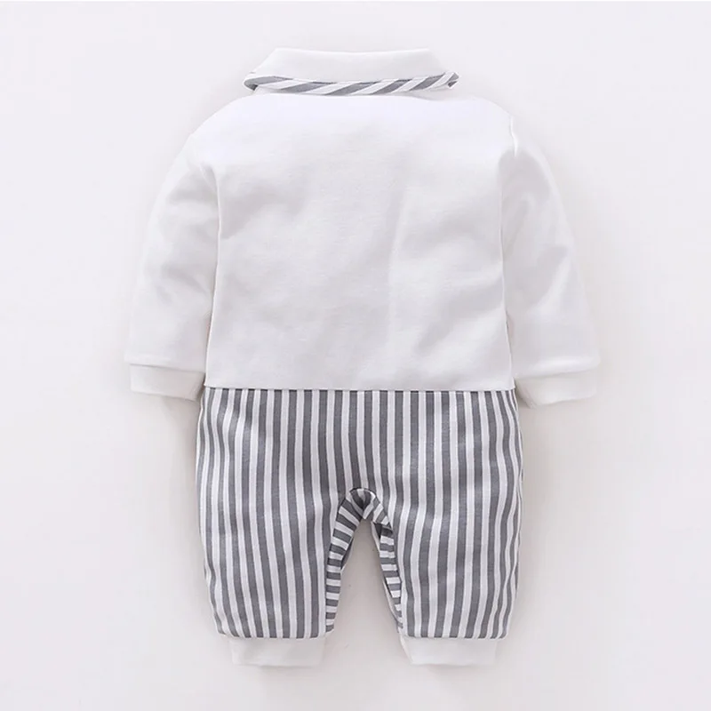Комбинезоны для новорожденных; хлопковая праздничная одежда с галстуком-бабочкой в джентльменском стиле; комбинезоны для малышей; комбинезоны для новорожденных; одежда для маленьких мальчиков