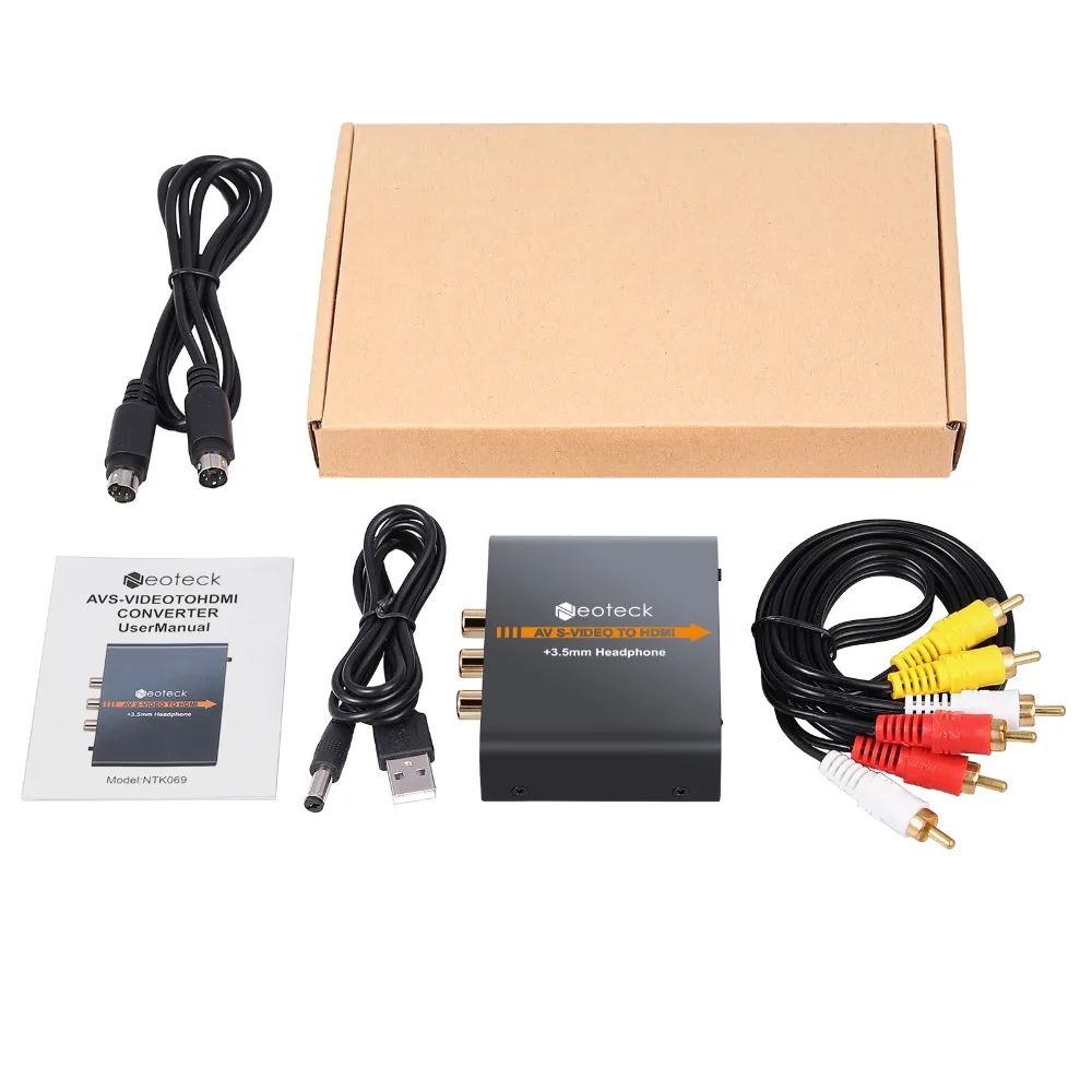 720 P/1080 P AV S Video to HDMI адаптер апскейлер с 3 5 мм разъем аудио сплав CVBS композитный