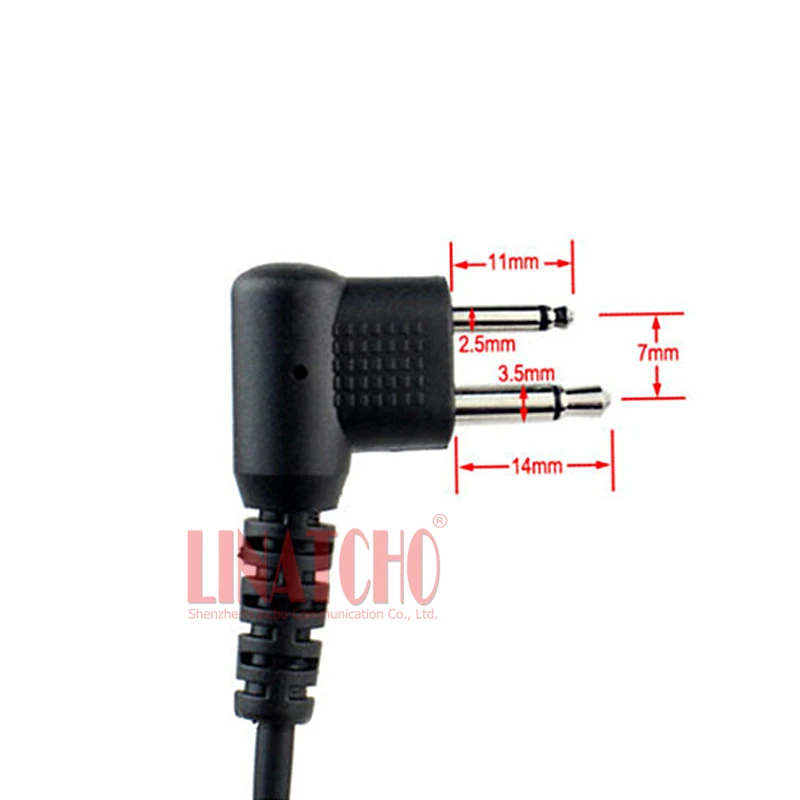 2 pin air tube ear earpiece mic two way radio GP308 GP350 GP2000 walkie talkie headphone headset