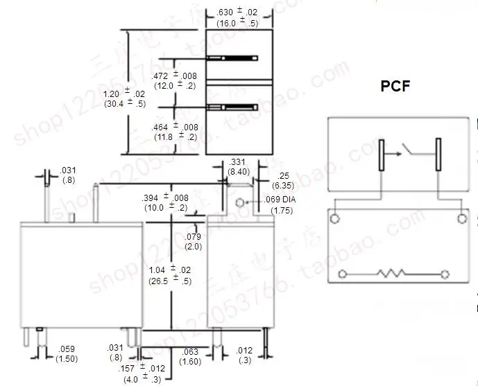 Реле PCF-112D1M 102F PCF-12V-25A