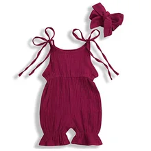 Комбинезон с головной убор для маленьких девочек, милый комбинезон, детские штаны, комбинезон для детей от 9 месяцев до 4 лет, детские комбинезоны, штаны, детская одежда