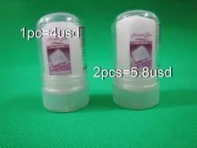 Desodorante em tubo, 2 peças, 60g, antitranspirante de cristal e alum em formato stick