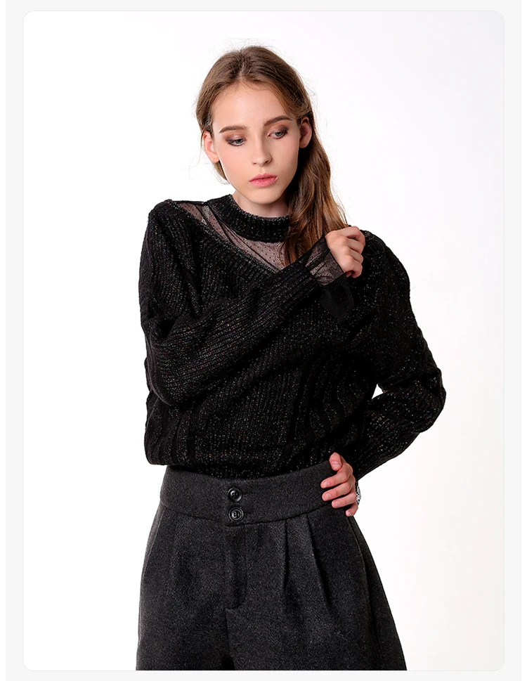 CMAZ женский свитер осень зима 2018 твердый фонарь рукав случайные топы O шеи с длинным рукавом женские пуловеры новый MX18D5542
