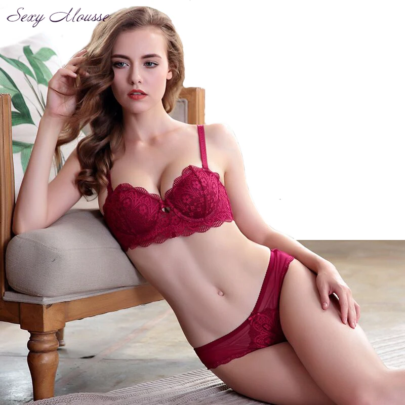 Sexy Mousse 2018 Winter VS Floral Red Bras Underwear