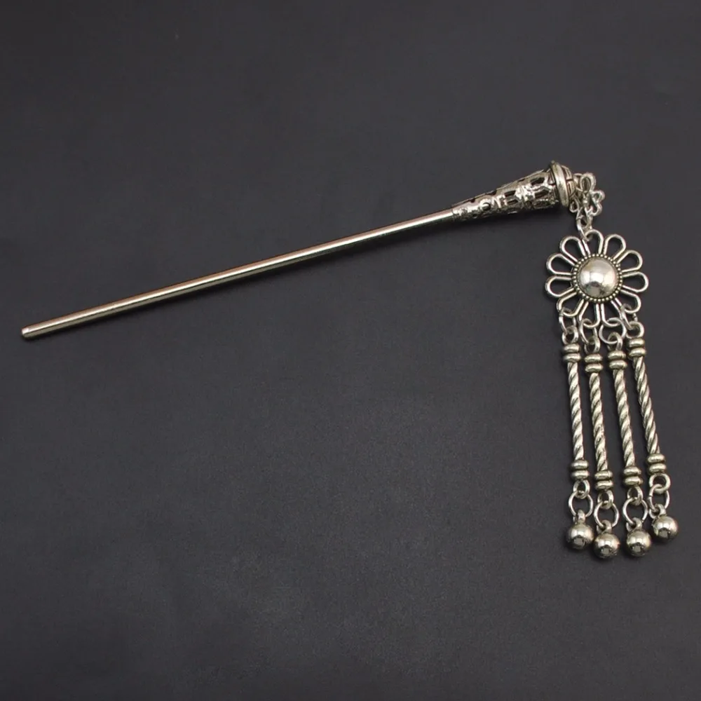 

Vintage Silver Alloy Bridal Hair Sticks for Women Green Stone Hair Chopstick Hairpin Boho Hair Accessories Jewelry Wholesale