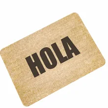 Amellor Hola Письмо печати пол Ковры коврики нескользящей фланель Ткань Забавный Коврик для прихожей открытый вход коврики и ковры