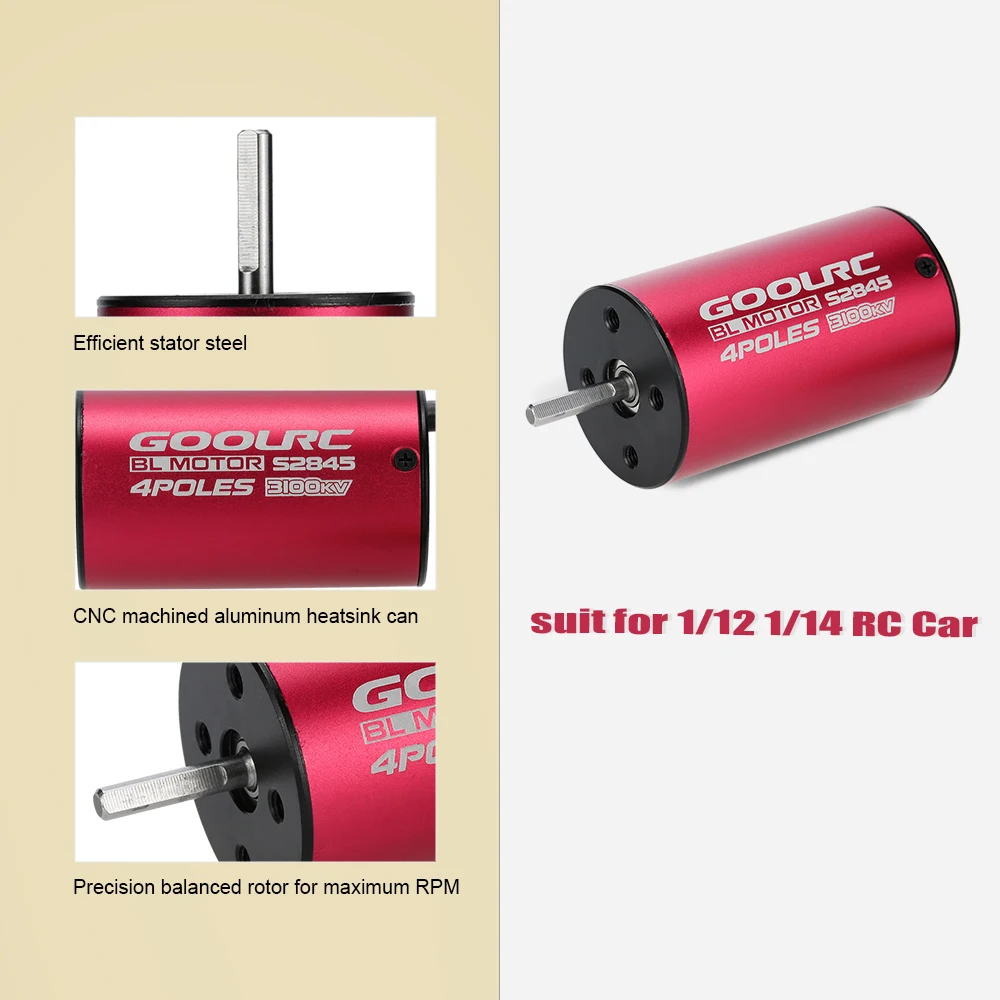 Оригинальный Бессенсорный бесщеточный двигатель GoolRC S2845 3100KV и 35A ESC