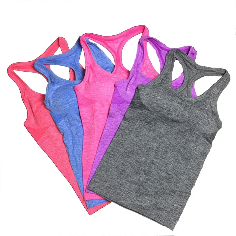 

Sexy Women Sports Bra High Stretch Breathable Top Fitness for Running Yoga Gym Seamless Crop Bra Solid Sport Bra