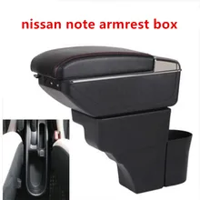 Для Nissan Note подлокотник коробка зарядка через usb повысить двойной слой центральный магазин содержание обладатель Кубка пепельница аксессуары 16-18