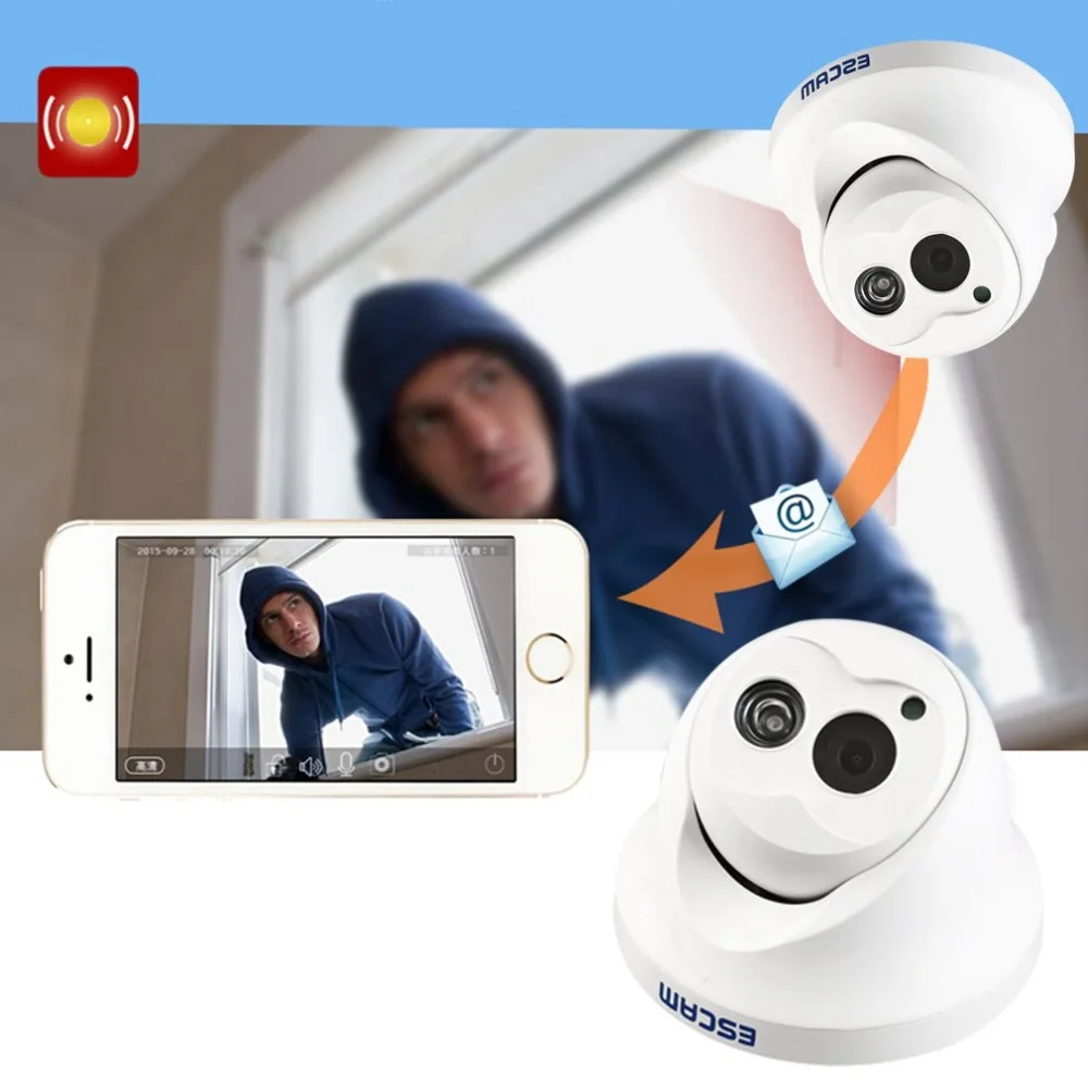 

720P HD P2P Security Camera QD100 Night Vision 3.6mm Len Mini Dome Camera NEW