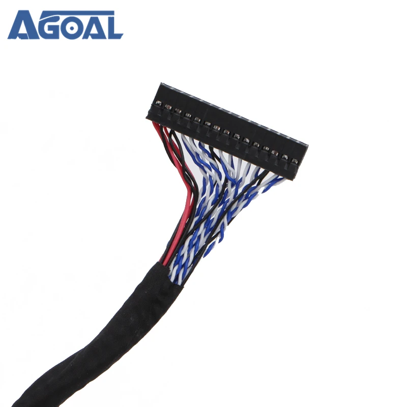 ЖК светодиодный кабель LVDS двойной 8 бит 2 канала 30P Dupont на с защитным наземным
