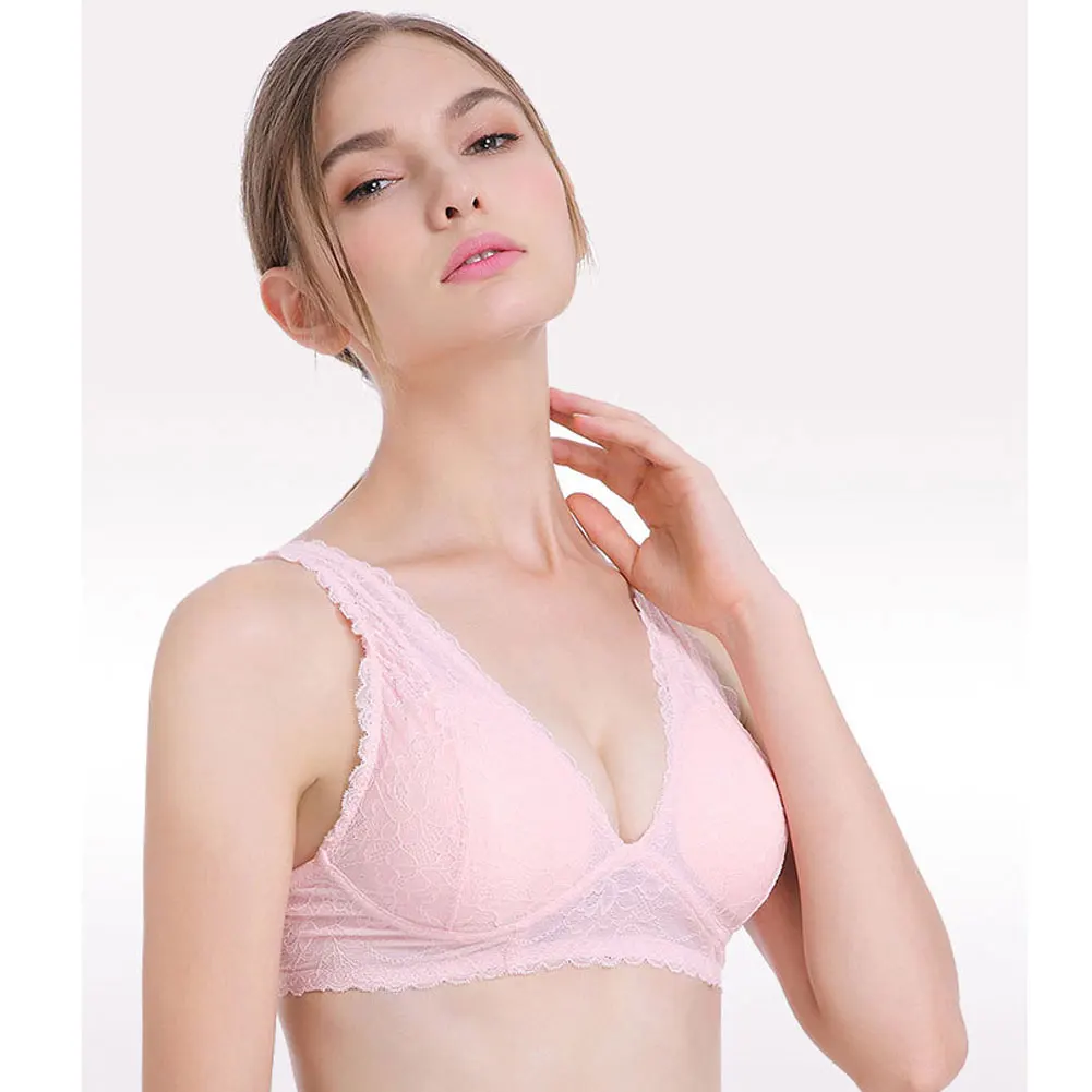 Для женщин Sheer Lace Bra Push Up бюстгальтеры нижнее белье на косточках Глубокий V бюстгальтер белье Fahsion комфорт бюстгальтеры