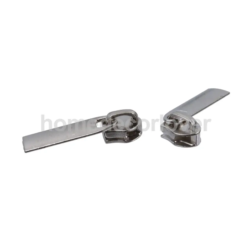 

10pcs Antique Silver Metal Zip Puller/Zipper Pull Sliders Head Zipper Repair Kit