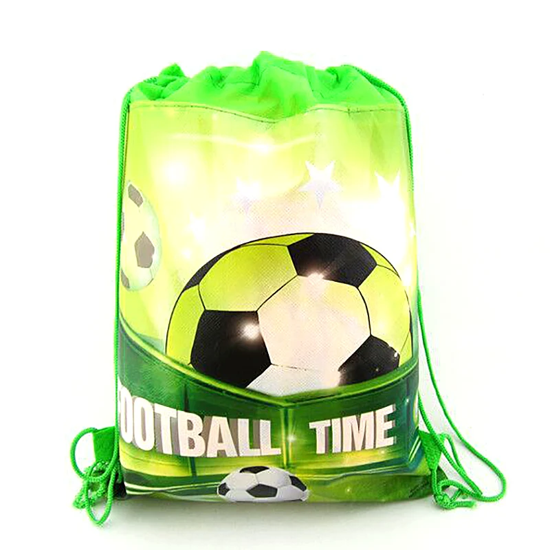 12Pcs/Lot Football Soccer Theme Non woven Fabrics of Bag Drawstring