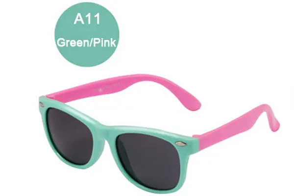 Винтаж очки Детские поляризованные Детские Baby Sun Стекло для мальчиков и девочек розовый покрытие Брендовое, дизайнерское зеркало UV400 Oculos De Sol masculino - Цвет линз: C10