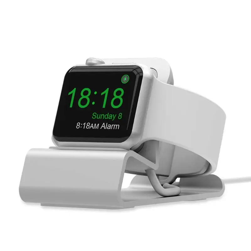 Алюминий зарядки стенд держатель док-станция крепление для наручных часов Apple Watch серии 1/2/3/4, 42 мм, 38 мм, 40 мм 44 Зарядное устройство кабель