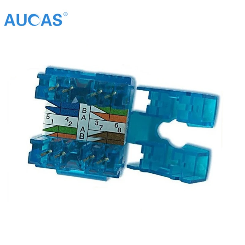Высокоскоростной прозрачный разъем AUCAS CAT6 5 шт. модуль разъема для ключей RJ45