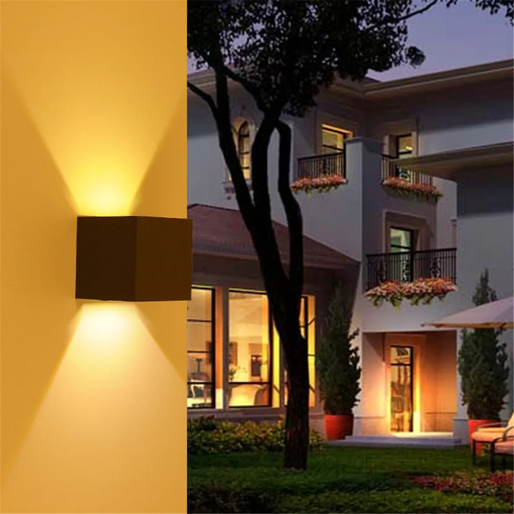 Exterior da Parede Conduziu a Luz o Quadrado Conduziu a Luz Ip65 da Parede do Jardim 10 w Smd 24 O quadrado conduziu a luz exterior da