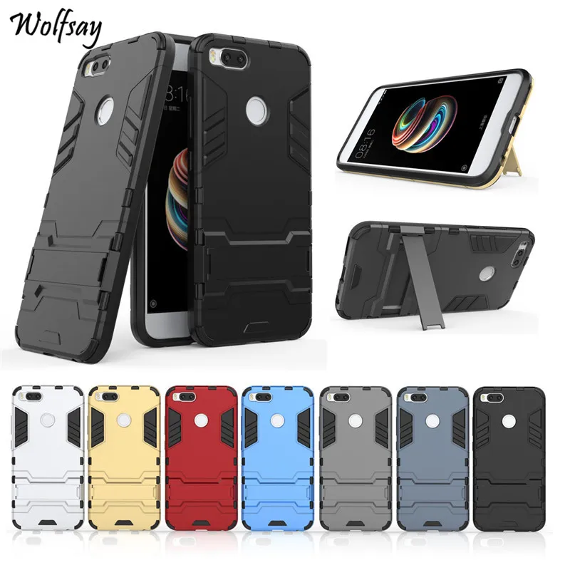 Чехол Wolfsay для Xiaomi Mi A1 тонкий чехол из поликарбоната + мягкий резиновый