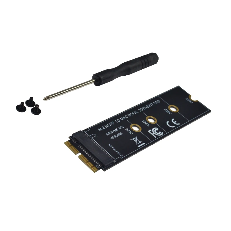 M ключ M.2 NGFF PCIe AHCI SSD адаптер карты для MACBOOK Air 2013 2014 2015 2017 A1465 A1466 Pro A1398 A1502 A1419 2230 2280