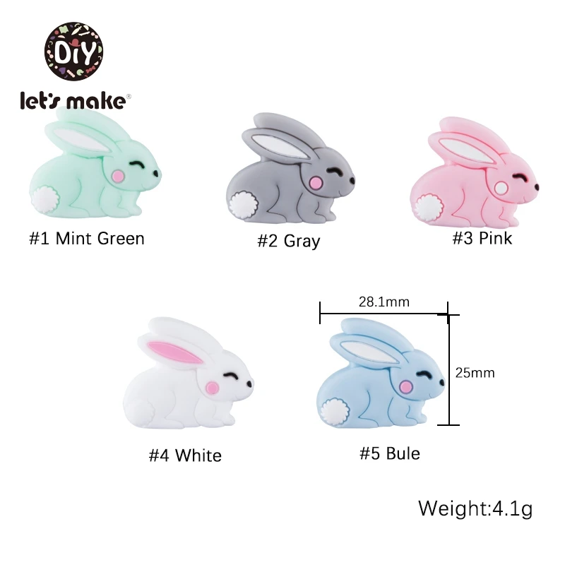 silicone rabbit pendant