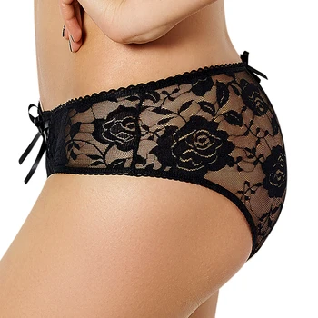 

PS5116 4 Pieces/Lot Female Underwear Lace Transparent Underwear Tanga Sexy Mujer Four Color Plus Size Thong 6XL Panties