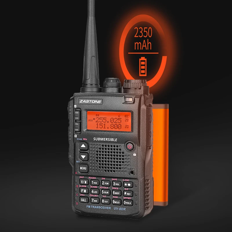 Zastone UV-8DR Мини Радио рация VHF 136-174 МГц UHF 400-520 МГц CB Ham Радио 128 канал двухстороннее радио Comunicador telsiz