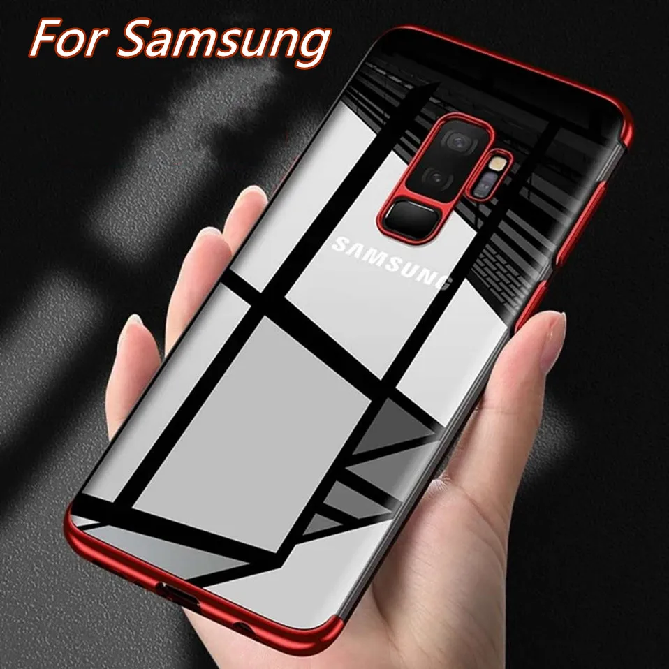 

For Samsung Galaxy S9 S10 Plus S7 Edge S10e Case TPU Cover for Samsung Galaxy Note 5 8 9 Plating Fundas For Samsung S8 Case