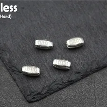 Uglyless Настоящее серебро 925 пробы любовь шарики фурнитура для бусин ювелирные изделия DIY Ручной работы Бусины простые мини-размеры